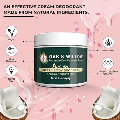 Oak &amp; Willow Mineral Body Deodorant for Men and Women