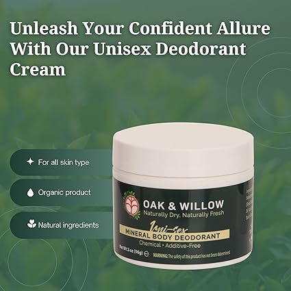 Oak &amp; Willow Mineral Body Deodorant for Men and Women