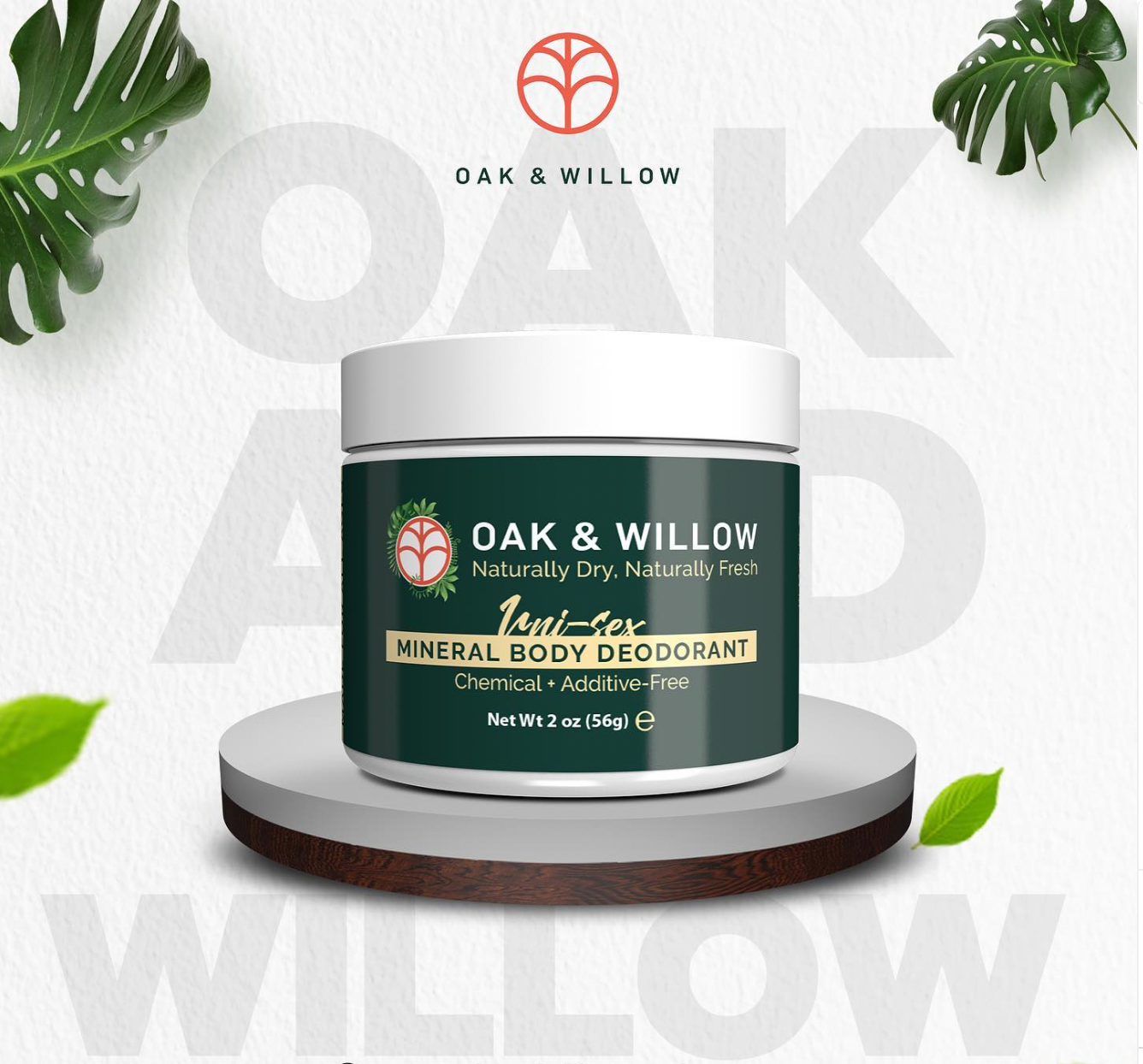 Oak &amp; Willow Mineral Body Deodorant for Men and Women